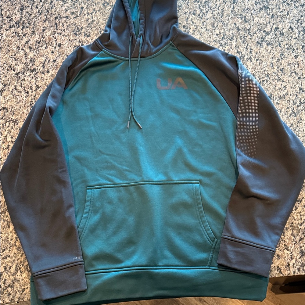 Dark green and Gray Mens L UA Hoodie